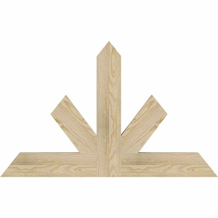 Ekena Millwork Saratoga Rough Sawn Timber Gable Bracket, Douglas Fir, 36"W x 23"H x 2"D x 4"F, 15/12 Pitch GBW036X23X0204SAR00RDF